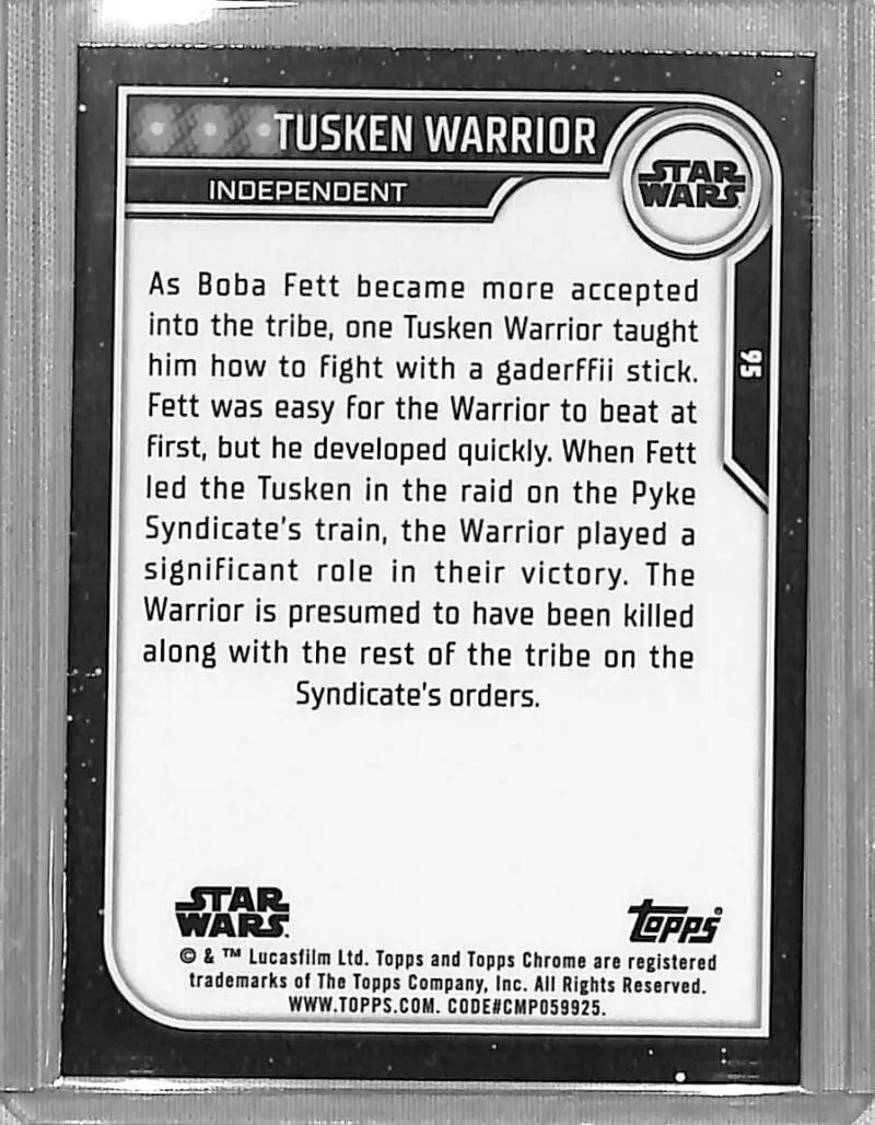 2023 Topps Chrome Star Wars #95 Joanna Bennet as Tusken Warrior NM-MT NonSport Card - Star Wars Card Single