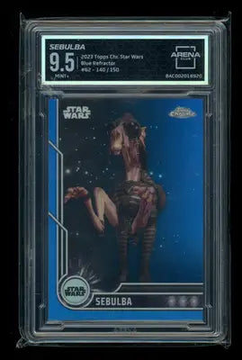2023 Topps Chrome Star Wars Blue Refractor Sebulba 140/150 #62 Arena Club 9.5 - Star Wars Card Single
