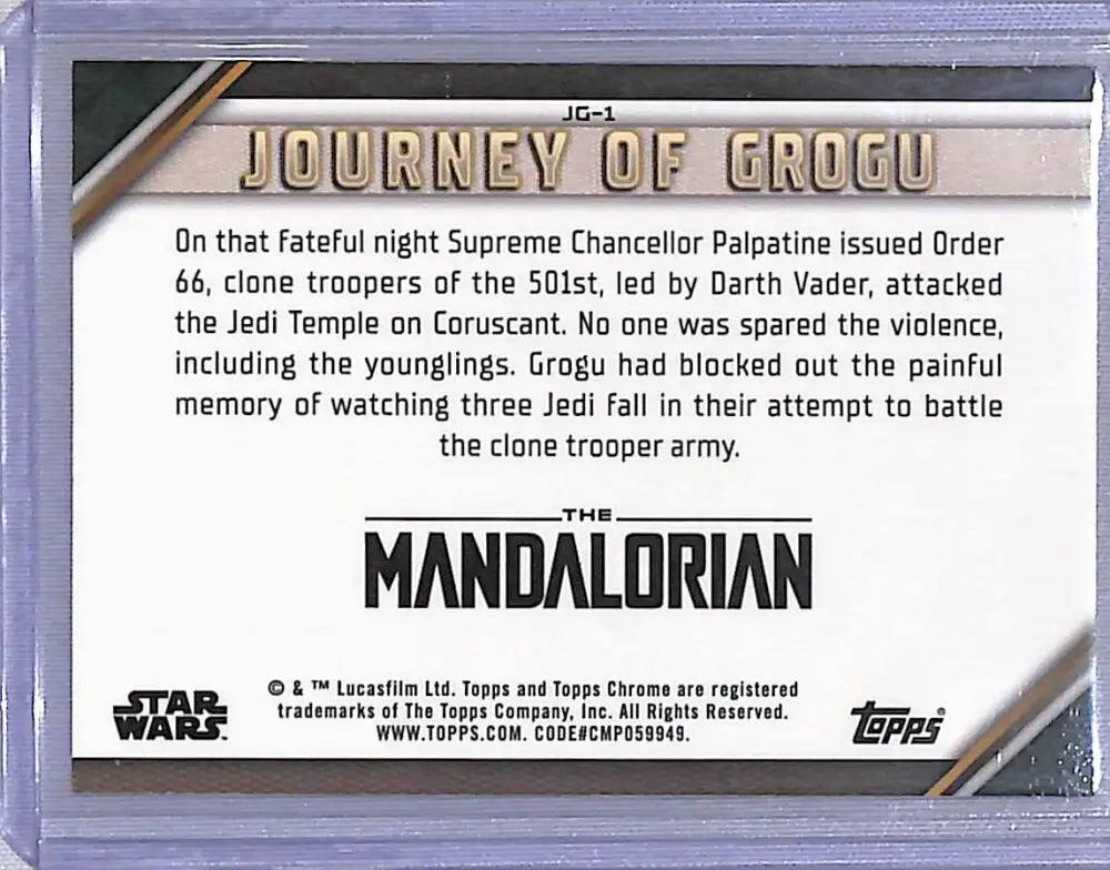 2023 Topps Chrome Star Wars Journey of Grogu #JG-1 Jedi Temple Siege NM-MT - Star Wars Card Single