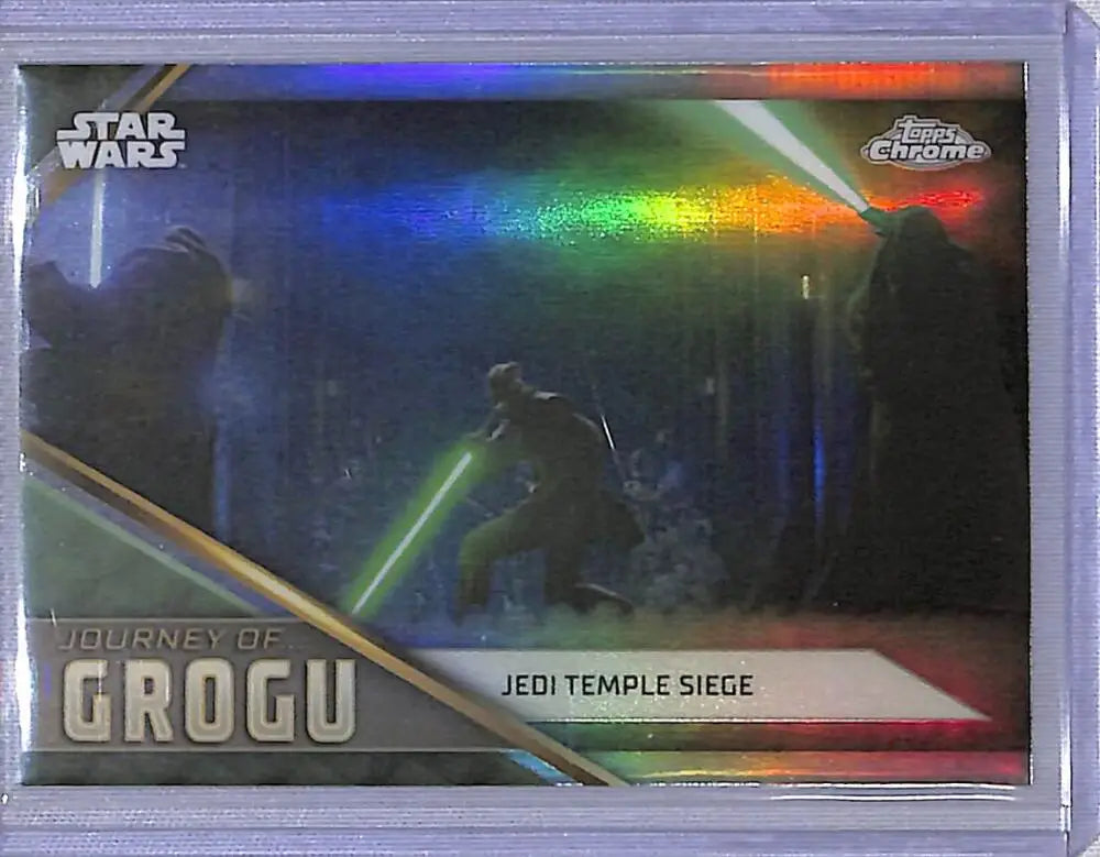 2023 Topps Chrome Star Wars Journey of Grogu #JG-1 Jedi Temple Siege NM-MT - Star Wars Card Single