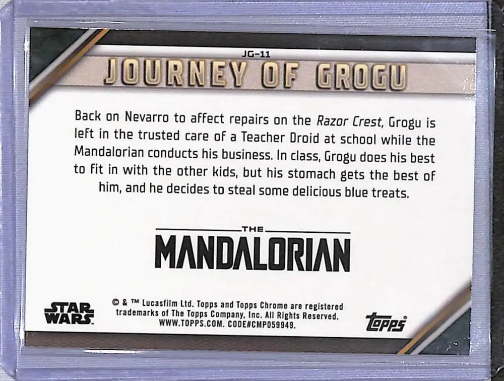 2023 Topps Chrome Star Wars Journey of Grogu #JG-11 Grogu In Class NM-MT - Star Wars Card Single