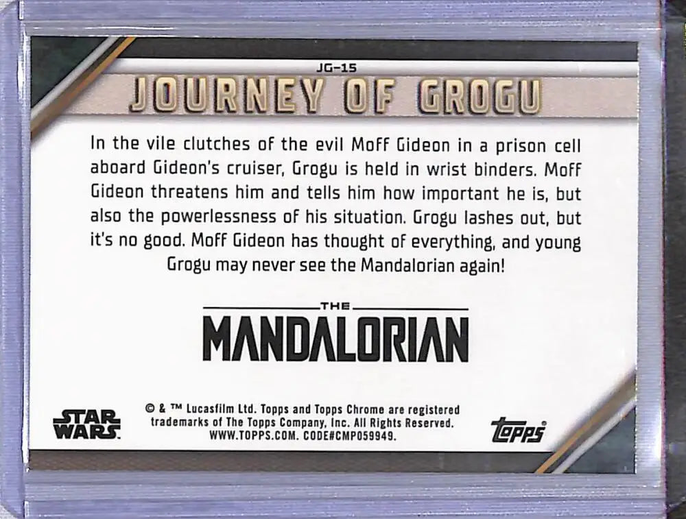 2023 Topps Chrome Star Wars Journey of Grogu #JG-15 Encounter With Moff Gideon NM-MT - Star Wars Card Single