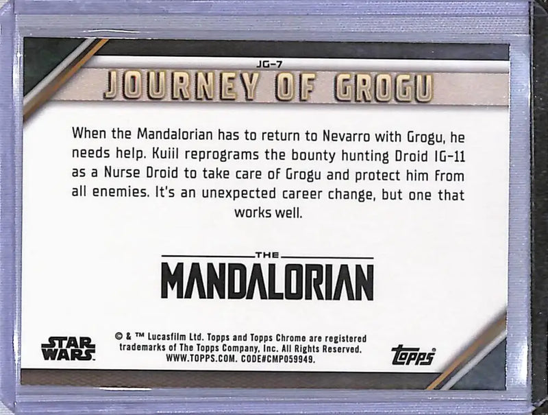 2023 Topps Chrome Star Wars Journey of Grogu #JG-7 IG-11’s New Programming NM-MT - Star Wars Card Single