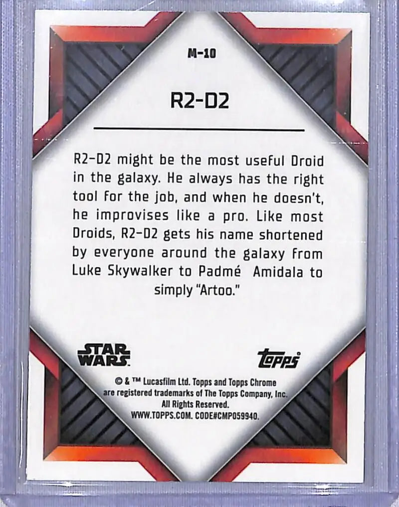 2023 Topps Chrome Star Wars Monikers #M-10 R2-D2 ’Artoo’ NM-MT - Star Wars Card Single