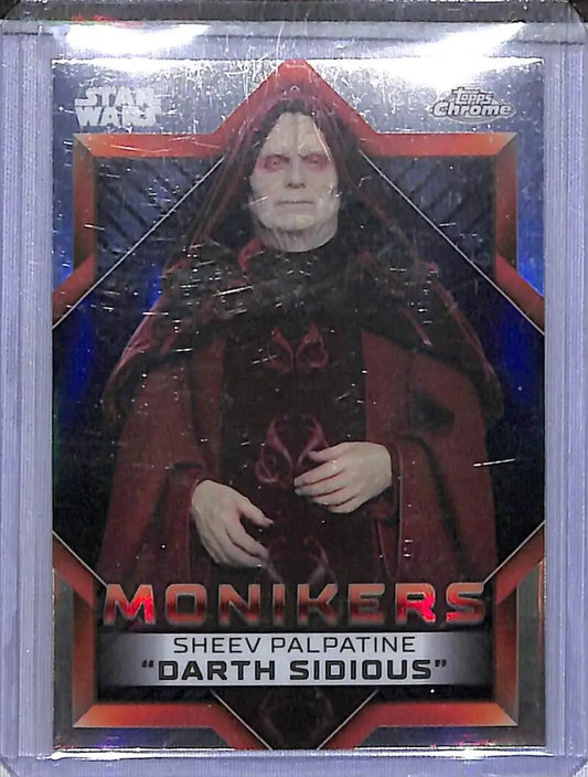 2023 Topps Chrome Star Wars Monikers #M-15 Sheev Palpatine ’Darth Sidious’ NM-MT - Star Wars Card Single