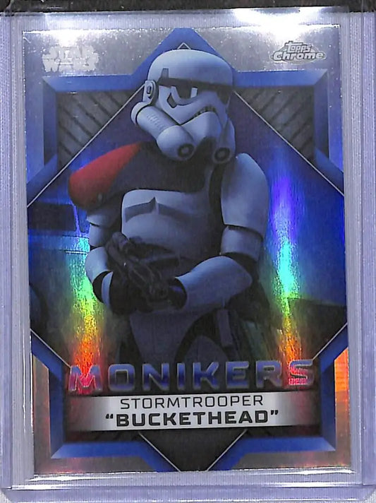2023 Topps Chrome Star Wars Monikers #M-19 Stormtrooper ’Buckethead’ NM-MT - Star Wars Card Single