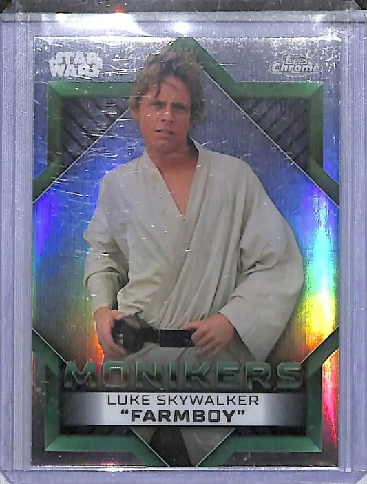 2023 Topps Chrome Star Wars Monikers #M-2 Luke Skywalker ’Farmboy’ NM-MT - Star Wars Card Single