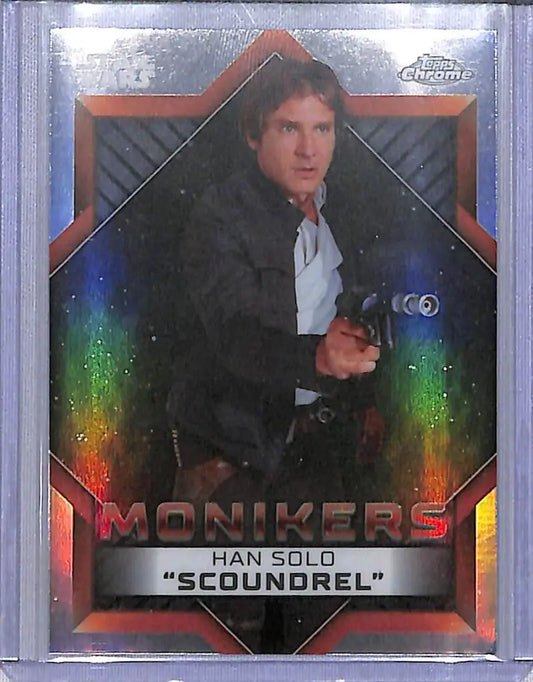 2023 Topps Chrome Star Wars Monikers #M-5 Han Solo ’Scoundrel’ NM-MT - Star Wars Card Single