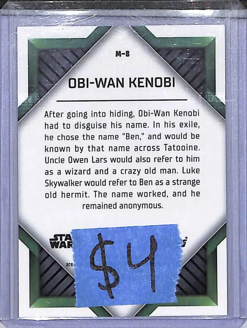 2023 Topps Chrome Star Wars Monikers #M-8 Obi-Wan Kenobi ’Ben Kenobi’ NM-MT - Star Wars Card Single