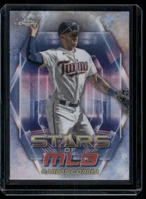 2023 Topps Chrome Stars of MLB Carlos Correa #SMLBC-48 Baseball - Baseball Card Single