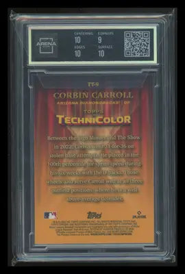 2023 Topps Chrome Technicolor Corbin Carroll #TT-9 RC Baseball Arena Club 9.5 - Baseball Card Single