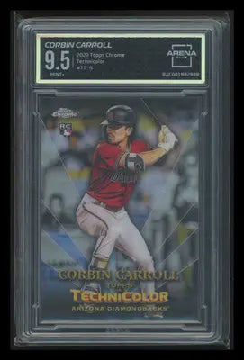 2023 Topps Chrome Technicolor Corbin Carroll #TT-9 RC Baseball Arena Club 9.5 - Baseball Card Single