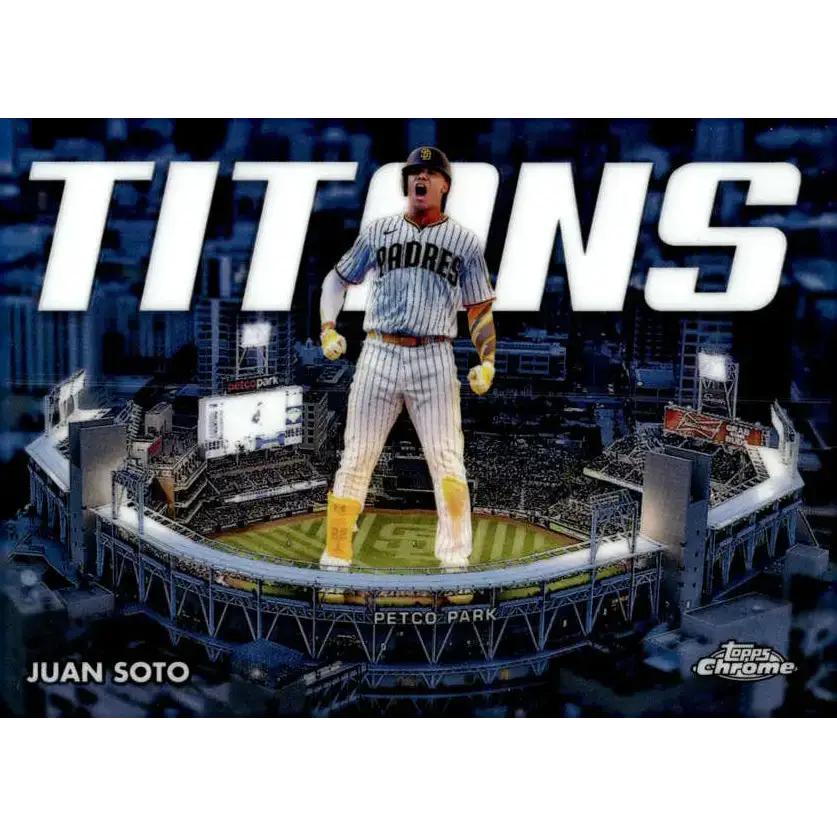 2023 Topps Chrome Titans Refractor #CT-6 Juan Soto NM-MT San Diego Padres Baseball Card - Baseball Card Single