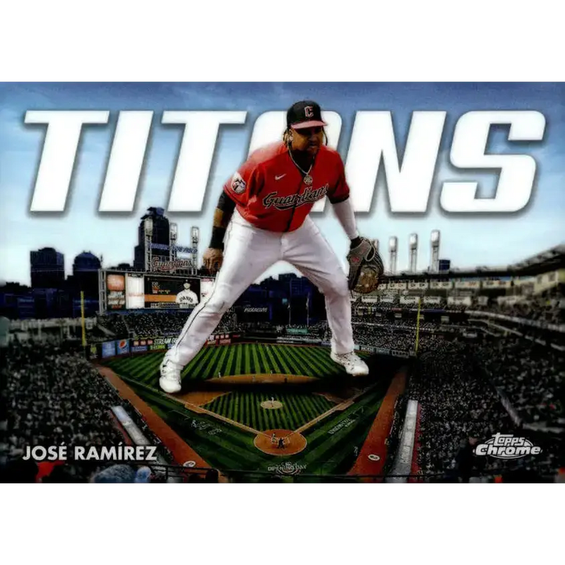 2023 Topps Chrome Titans Refractor #CT-8 Jose Ramirez NM-MT Cleveland Guardians Baseball Card - Baseball Card Single