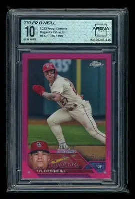 2023 Topps Chrome Tyler O’Neill #171 Magenta Refractor 26/399 Arena Club 10