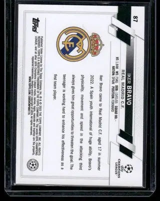2023 Topps Chrome UEFA Champions League Future Stars Iker Bravo #87 Soccer - Soccer Card Single