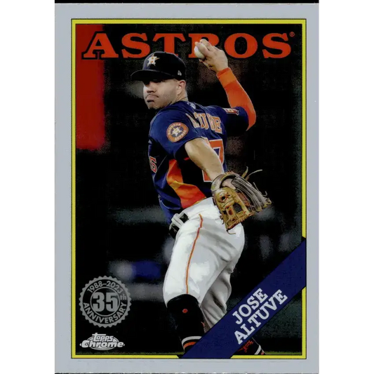 2023 Topps Chrome Update 1988 Baseball Refractor #88CU-13 Jose Altuve NM-MT Houston Astros Baseball Card - Baseball