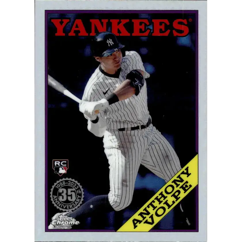 2023 Topps Chrome Update 1988 Baseball Refractor #88CU-17 Anthony Volpe NM-MT New York Yankees Baseball Card - Baseball