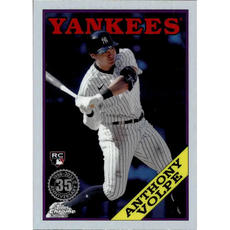 2023 Topps Chrome Update 1988 Baseball Refractor #88CU-17 Anthony Volpe NM-MT New York Yankees Baseball Card - Baseball