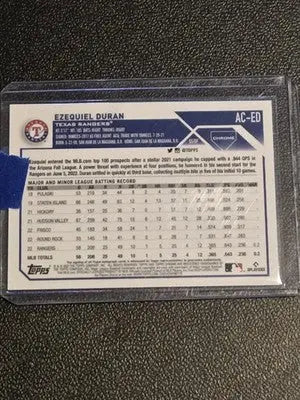 2023 Topps Chrome Update #AC-ED Ezequiel Duran Autographs - Baseball Card Single