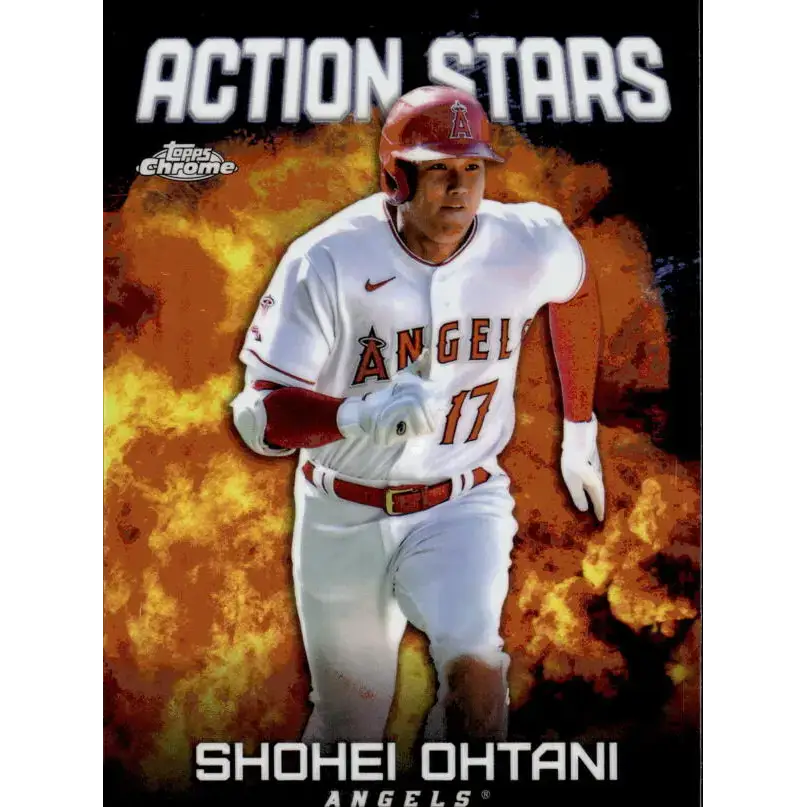 2023 Topps Chrome Update Action Stars Refractor #ASC-4 Shohei Ohtani NM-MT Los Angeles Angels Baseball Card