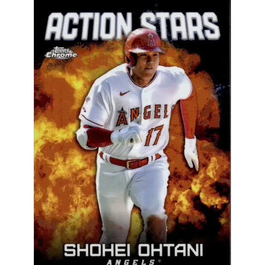 2023 Topps Chrome Update Action Stars Refractor #ASC-4 Shohei Ohtani NM-MT Los Angeles Angels Baseball Card