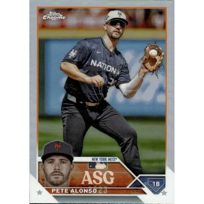 2023 Topps Chrome Update All-Star Game Refractor #ASGC-40 Pete Alonso NM-MT New York Mets Baseball Card - Baseball Card