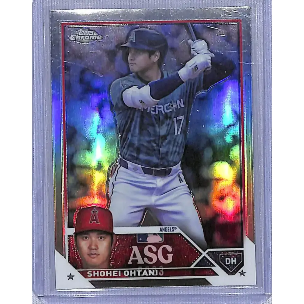2023 Topps Chrome Update All-Star Game Refractor #ASGC-6 Shohei Ohtani NM-MT Los Angeles Angels Baseball Card