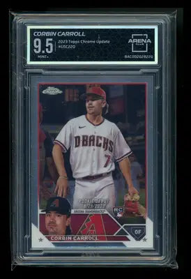 2023 Topps Chrome Update Corbin Carroll #USC220 RC Baseball Arena Club 9.5 - Baseball Card Single