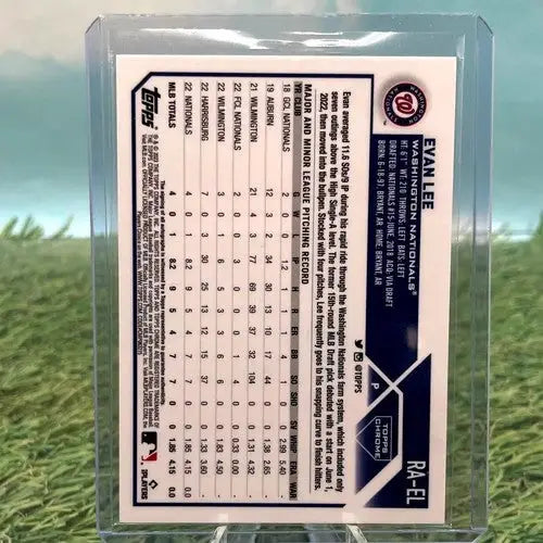 2023 Topps Chrome Update- Evan Lee -(RC) Nationals- Auto Purple 111/250 -#RA-EL - Baseball Card Single