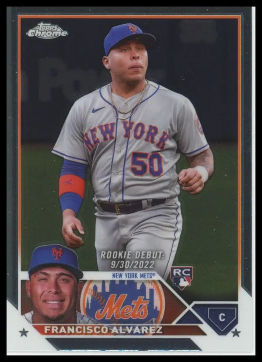 2023 Topps Chrome Update Francisco Alvarez USC103 New York Mets Baseball NM - Baseball Card Single