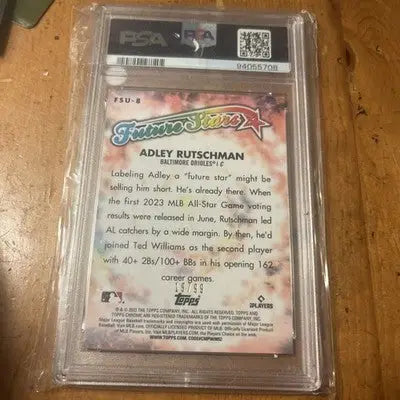 2023 TOPPS CHROME UPDATE FUTURE STARS #FSU8 ADLEY RUTSCHMAN RC /99 Green PSA 9 - Baseball Card Single