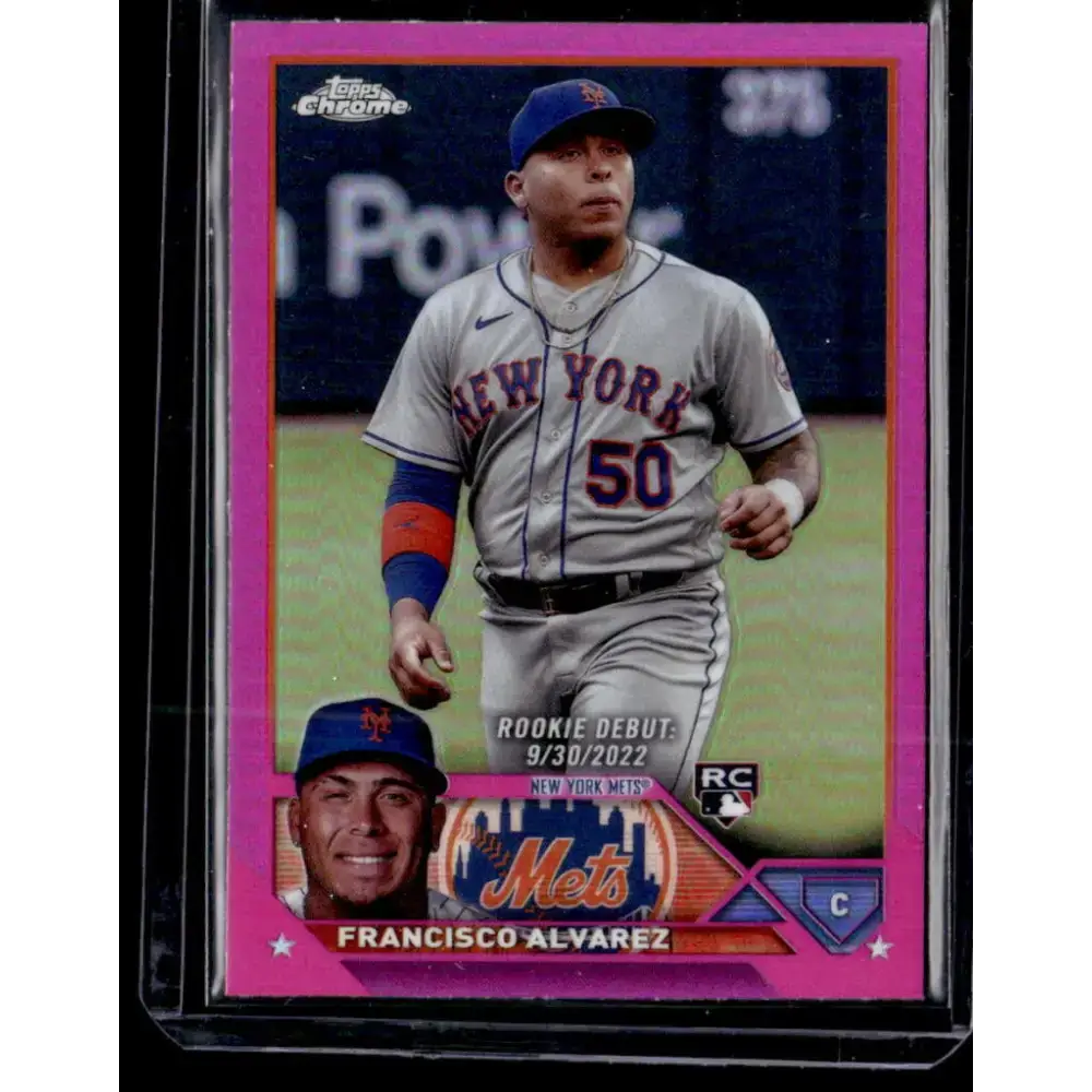 2023 Topps Chrome Update Refractor Pink #USC103 Francisco Alvarez NM-MT New York Mets Baseball Card - Baseball Card