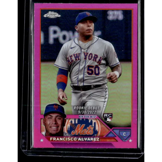 2023 Topps Chrome Update Refractor Pink #USC103 Francisco Alvarez NM-MT New York Mets Baseball Card - Baseball Card