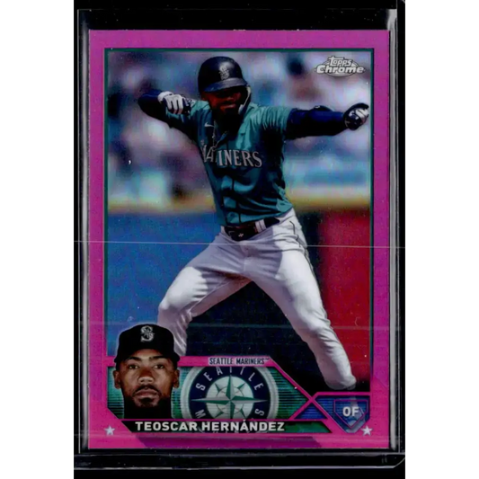 2023 Topps Chrome Update Refractor Pink #USC160 Teoscar Hernandez NM-MT Seattle Mariners Baseball Card - Baseball Card