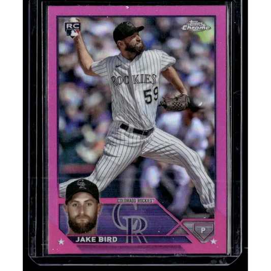 2023 Topps Chrome Update Refractor Pink #USC27 Jake Bird NM-MT RC Rookie Colorado Rockies Baseball Card - Baseball Card