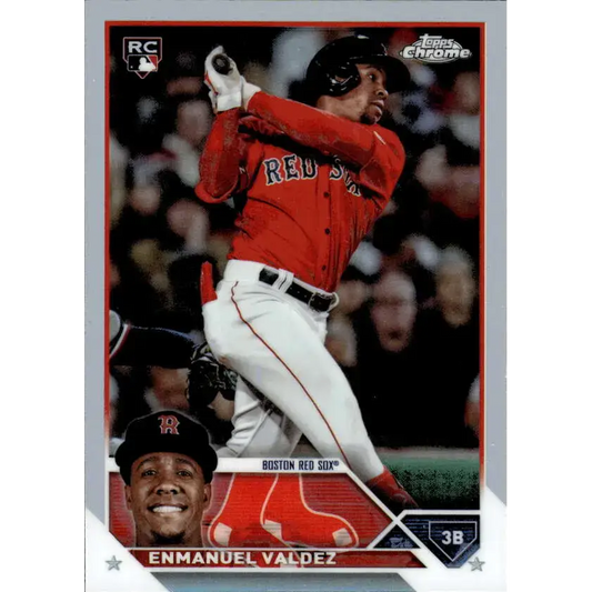 2023 Topps Chrome Update Refractor #USC19 Enmanuel Valdez NM-MT RC Rookie Boston Red Sox Baseball Card - Baseball Card