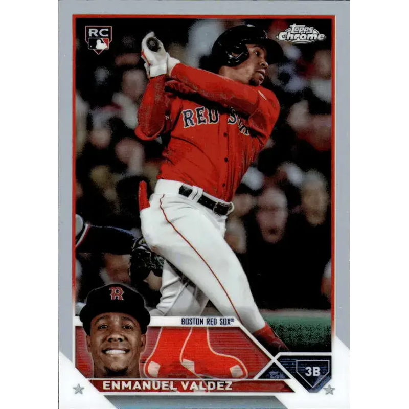 2023 Topps Chrome Update Refractor #USC19 Enmanuel Valdez NM-MT RC Rookie Boston Red Sox Baseball Card - Baseball Card