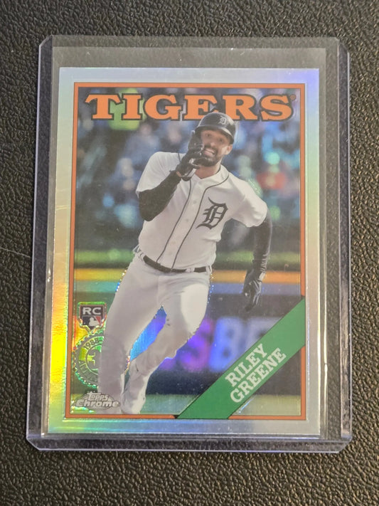 2023 Topps Chrome Update Riley Greene 1988 Topps Baseball 35th Anniversary - Baseball Card Single