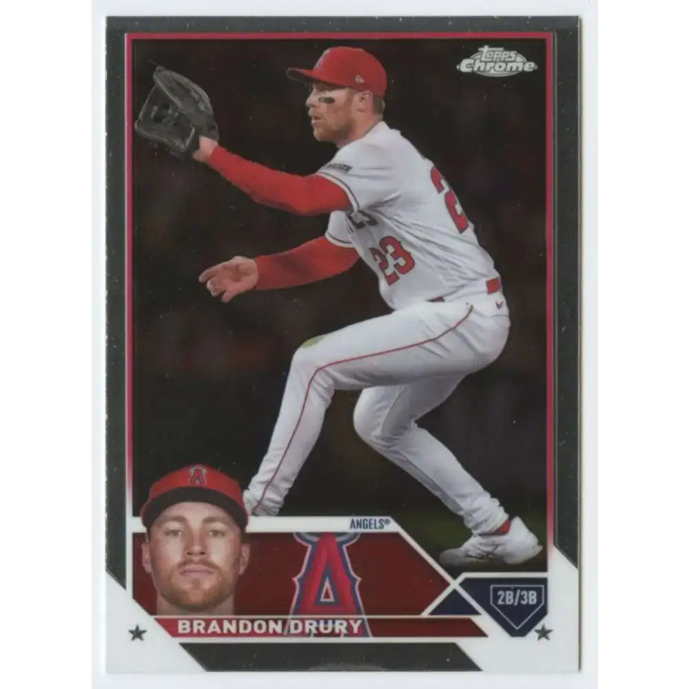 2023 Topps Chrome Update #USC121 Brandon Drury NM-MT Los Angeles Angels Baseball Card - Baseball Card Single