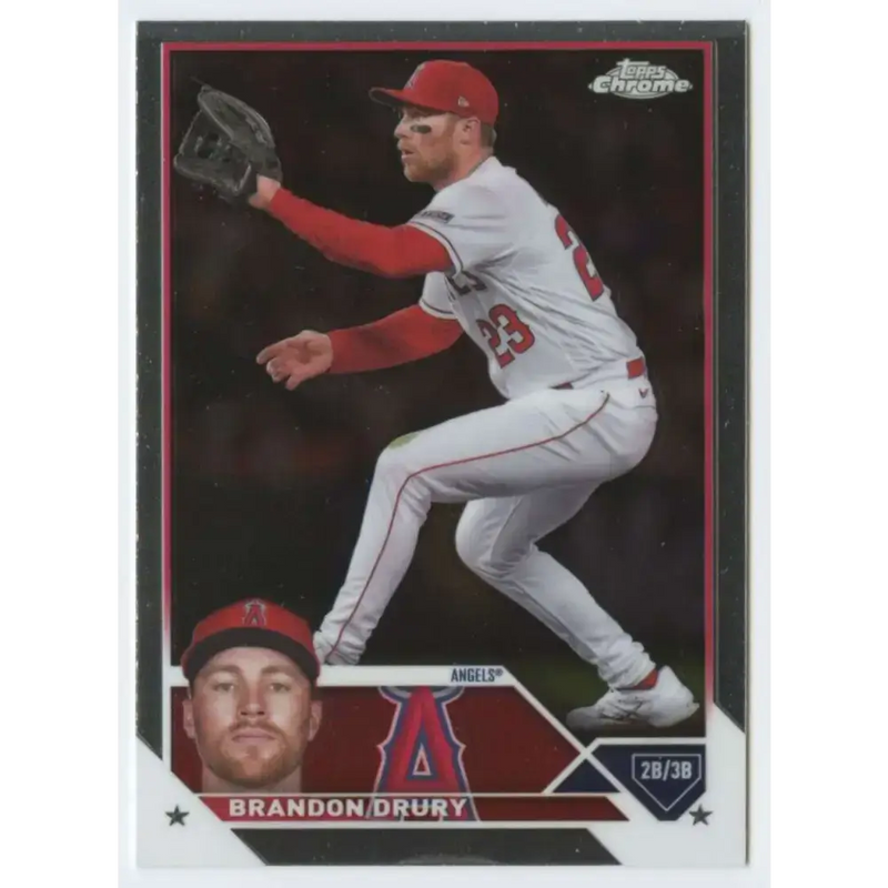 2023 Topps Chrome Update #USC121 Brandon Drury NM-MT Los Angeles Angels Baseball Card - Baseball Card Single