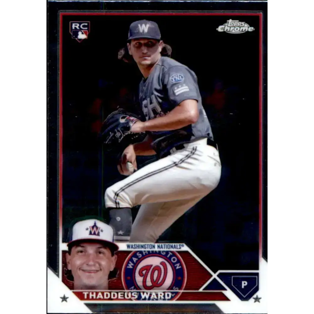 2023 Topps Chrome Update #USC126 Thaddeus Ward NM-MT RC Rookie Washington Nationals Baseball Card - Baseball Card Single