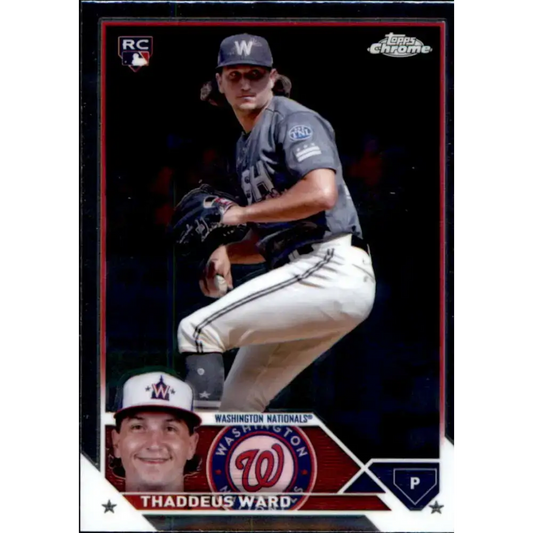 2023 Topps Chrome Update #USC126 Thaddeus Ward NM-MT RC Rookie Washington Nationals Baseball Card - Baseball Card Single