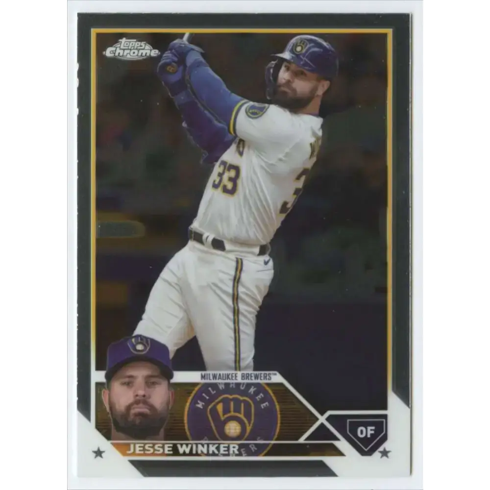 2023 Topps Chrome Update #USC139 Jesse Winker NM-MT Milwaukee Brewers Baseball Card - Baseball Card Single