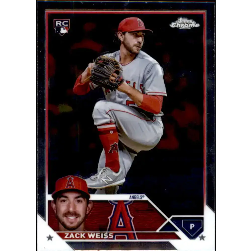 2023 Topps Chrome Update #USC155 Zack Weiss NM-MT RC Rookie Los Angeles Angels Baseball Card - Baseball Card Single