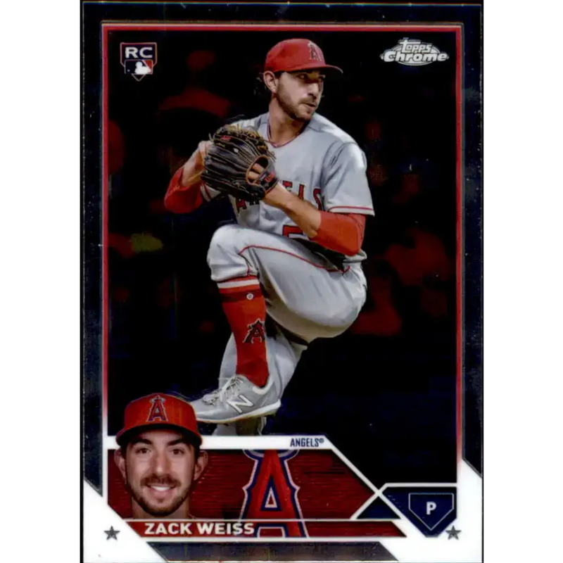 2023 Topps Chrome Update #USC155 Zack Weiss NM-MT RC Rookie Los Angeles Angels Baseball Card - Baseball Card Single