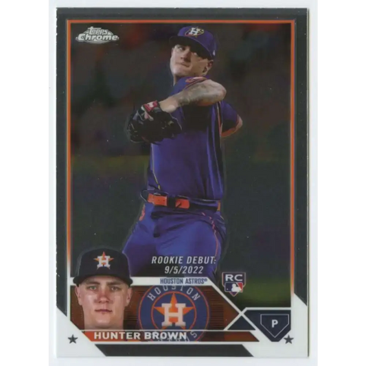 2023 Topps Chrome Update #USC163 Hunter Brown NM-MT Houston Astros Baseball Card - Baseball Card Single