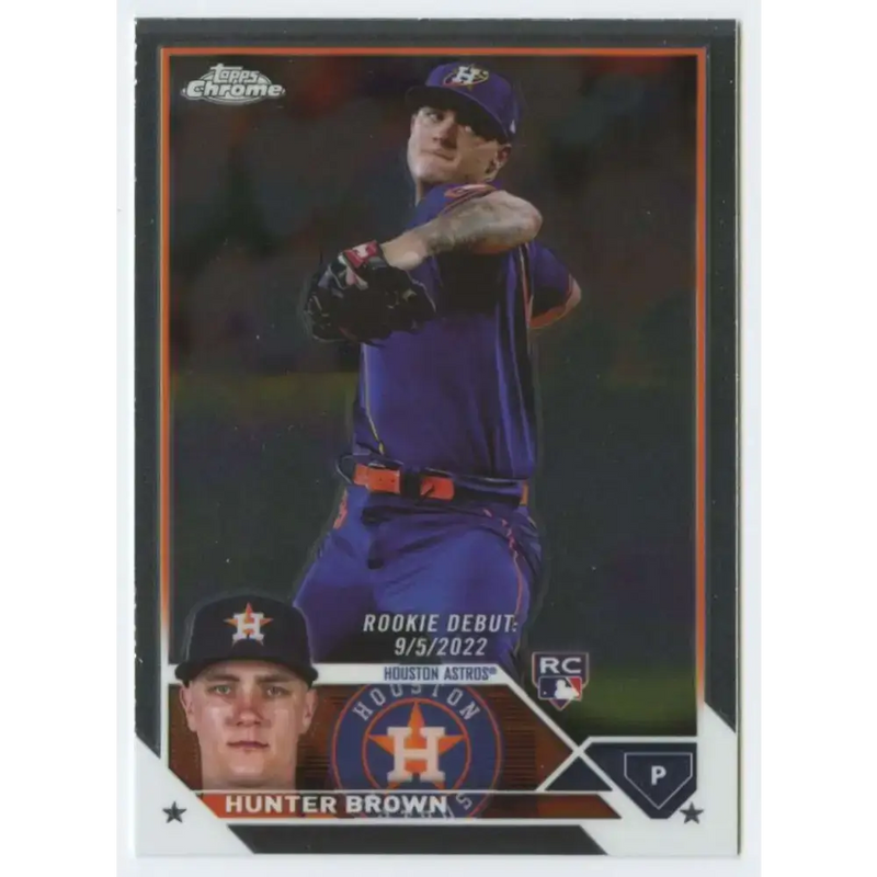 2023 Topps Chrome Update #USC163 Hunter Brown NM-MT Houston Astros Baseball Card - Baseball Card Single