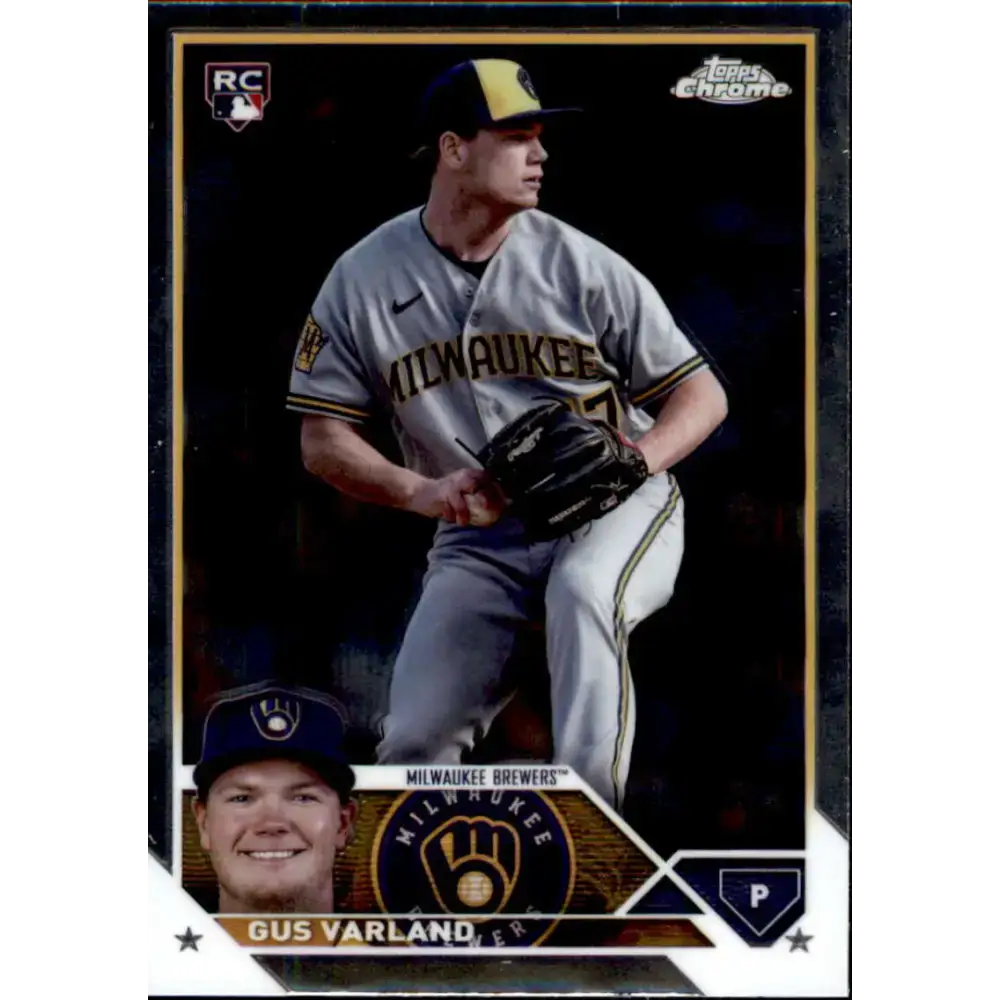 2023 Topps Chrome Update #USC173 Gus Varland NM-MT RC Rookie Milwaukee Brewers Baseball Card - Baseball Card Single