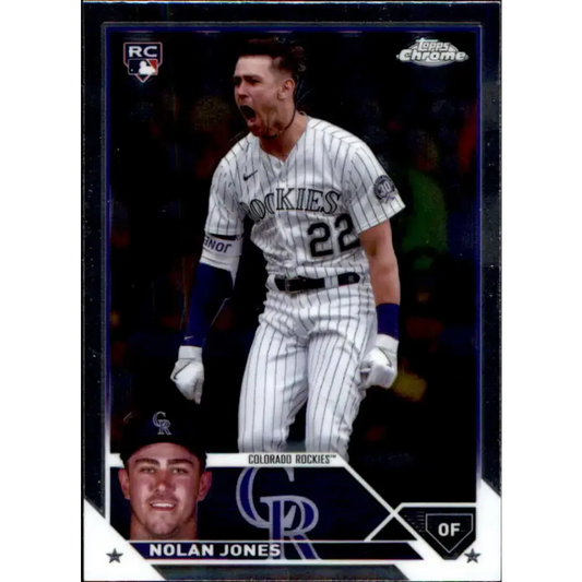 2023 Topps Chrome Update #USC178 Nolan Jones NM-MT RC Rookie Colorado Rockies Baseball Card - Baseball Card Single